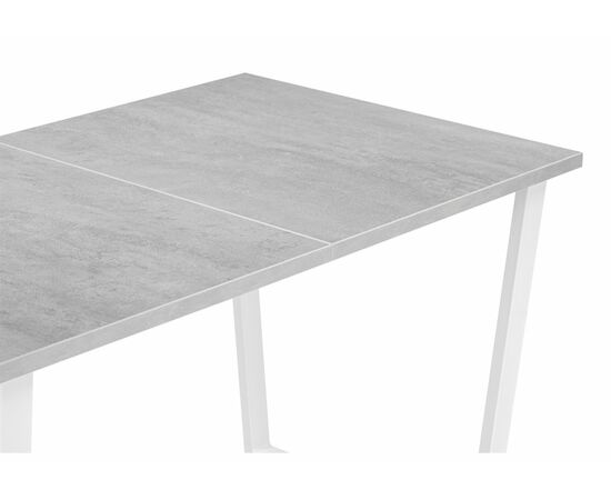 Стол деревянный Лота Лофт 120 25 мм бетон / белый матовый, изображение 10 | Интернет магазин мебели и декора LifeDekor