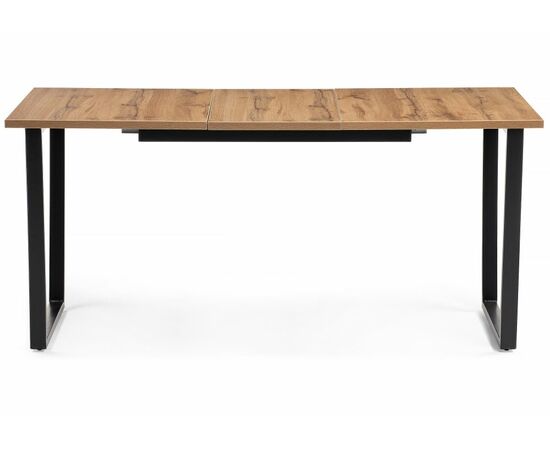 Стол деревянный раскладной Лота Лофт 120 25 мм черный матовый / дуб вотан, изображение 3 | Интернет магазин мебели и декора LifeDekor