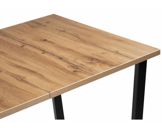 Стол деревянный раскладной Лота Лофт 120 25 мм черный матовый / дуб вотан, изображение 9 | Интернет магазин мебели и декора LifeDekor