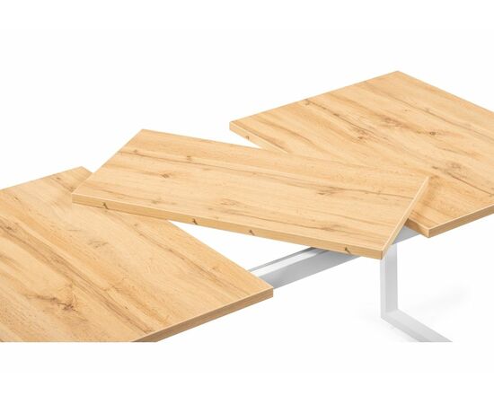 Стол деревянный Лота Лофт 120 25 мм дуб вотан / белый матовый, изображение 5 | Интернет магазин мебели и декора LifeDekor