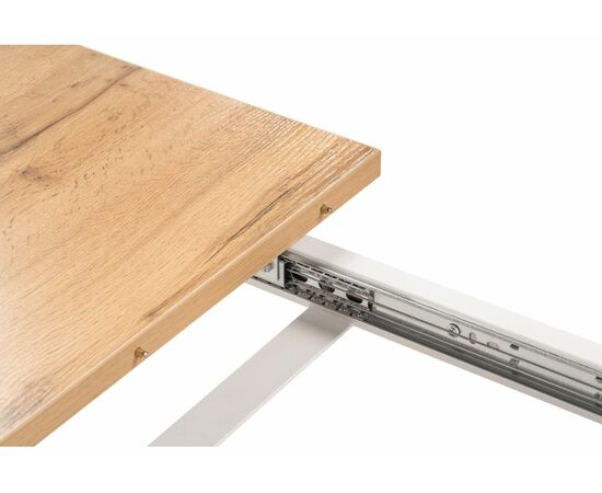 Стол деревянный Лота Лофт 120 25 мм дуб вотан / белый матовый, изображение 7 | Интернет магазин мебели и декора LifeDekor