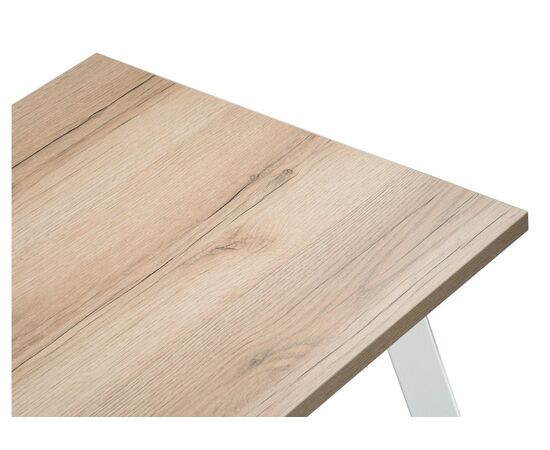 Стол деревянный Тринити Лофт 120 25 мм дуб делано светлый / матовый белый, изображение 4 | Интернет магазин мебели и декора LifeDekor