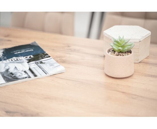 Стол деревянный Тринити Лофт 120 25 мм дуб делано светлый / матовый белый, изображение 8 | Интернет магазин мебели и декора LifeDekor