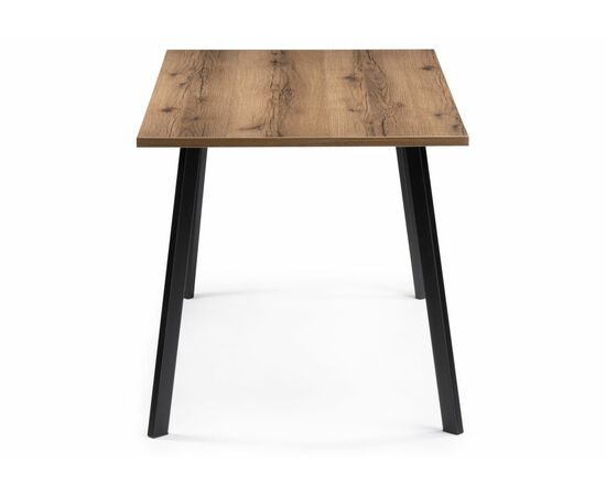 Стол деревянный Тринити Лофт 120 25 мм дуб делано темный / матовый черный, изображение 3 | Интернет магазин мебели и декора LifeDekor