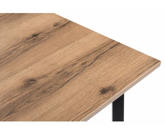 Стол деревянный Тринити Лофт 120 25 мм дуб делано темный / матовый черный, изображение 4 | Интернет магазин мебели и декора LifeDekor