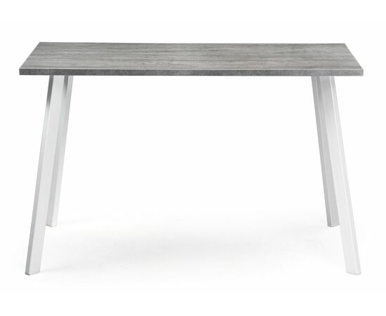 Стол деревянный Тринити Лофт 140 25 мм бетон / белый матовый, изображение 2 | Интернет магазин мебели и декора LifeDekor