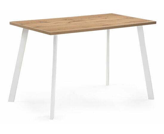 Стол деревянный Тринити Лофт 140 25 мм дуб вотан / белый матовый | Интернет магазин мебели и декора LifeDekor