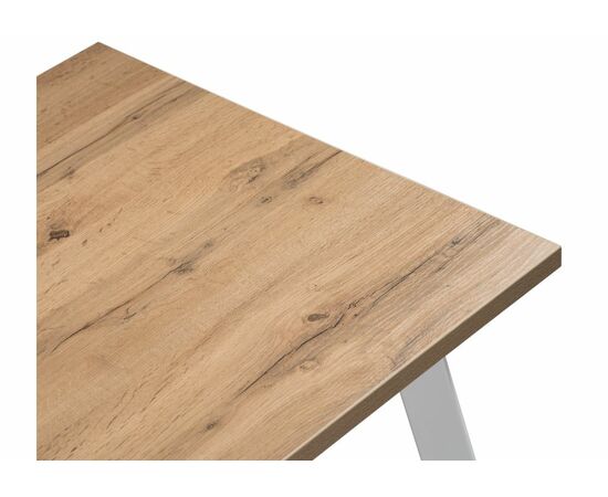 Стол деревянный Тринити Лофт 140 25 мм дуб вотан / белый матовый, изображение 4 | Интернет магазин мебели и декора LifeDekor