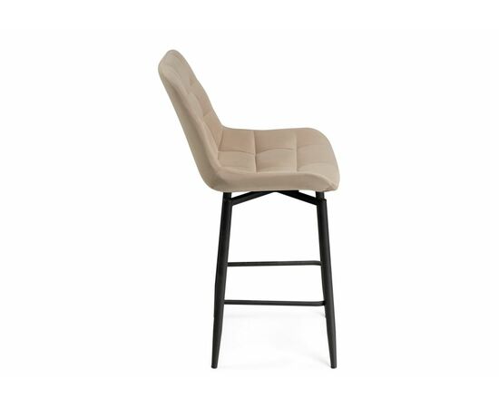Барный стул Алст К крутящийся бежевый / черный, изображение 4 | Интернет магазин мебели и декора LifeDekor
