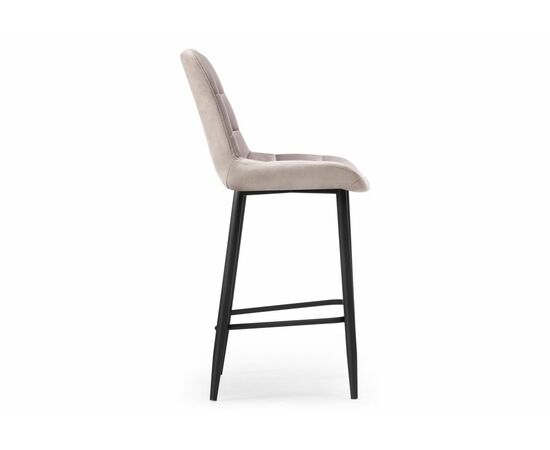 Барный стул Алст велюр латте / черный, изображение 3 | Интернет магазин мебели и декора LifeDekor