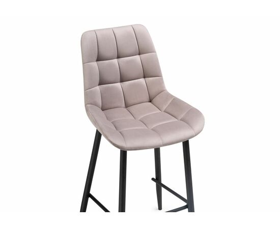 Барный стул Алст велюр латте / черный, изображение 5 | Интернет магазин мебели и декора LifeDekor