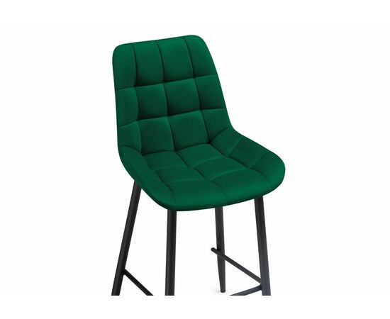 Барный стул Алст велюр зеленый / черный, изображение 5 | Интернет магазин мебели и декора LifeDekor