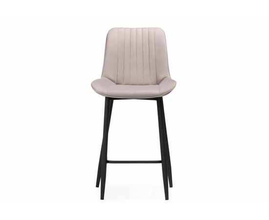 Барный стул Седа велюр латте / черный, изображение 2 | Интернет магазин мебели и декора LifeDekor