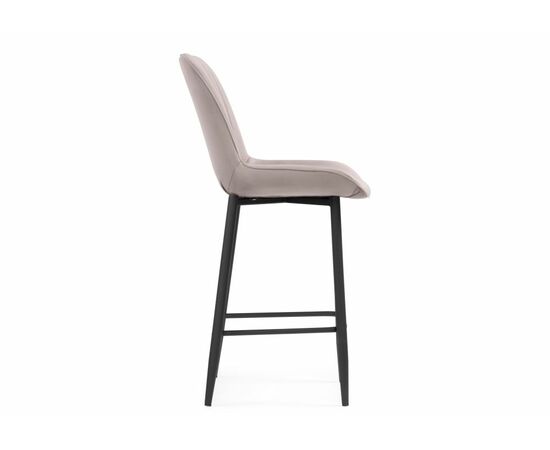 Барный стул Седа велюр латте / черный, изображение 3 | Интернет магазин мебели и декора LifeDekor