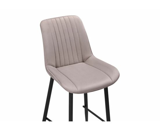 Барный стул Седа велюр латте / черный, изображение 5 | Интернет магазин мебели и декора LifeDekor