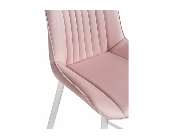 Барный стул Седа велюр розовый / белый, изображение 6 | Интернет магазин мебели и декора LifeDekor