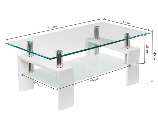 Журнальный стол CT1-052 white, изображение 2 | Интернет магазин мебели и декора LifeDekor