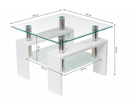 Журнальный стол ST-052 white, изображение 2 | Интернет магазин мебели и декора LifeDekor