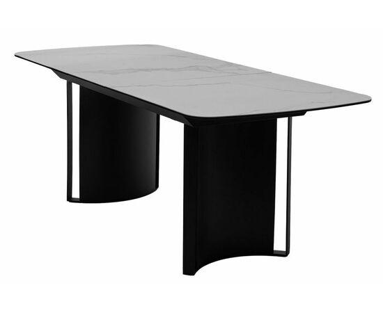 Стол RASMUS 160 TL-45 Белый мрамор, испанская керамика / черный каркас М-City, изображение 4 | Интернет магазин мебели и декора LifeDekor