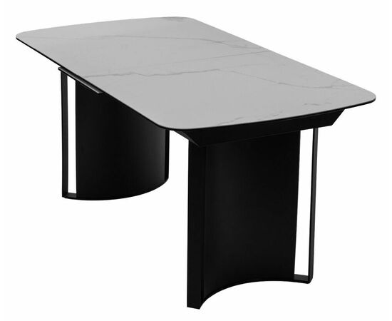Стол RASMUS 160 TL-45 Белый мрамор, испанская керамика / черный каркас М-City, изображение 3 | Интернет магазин мебели и декора LifeDekor
