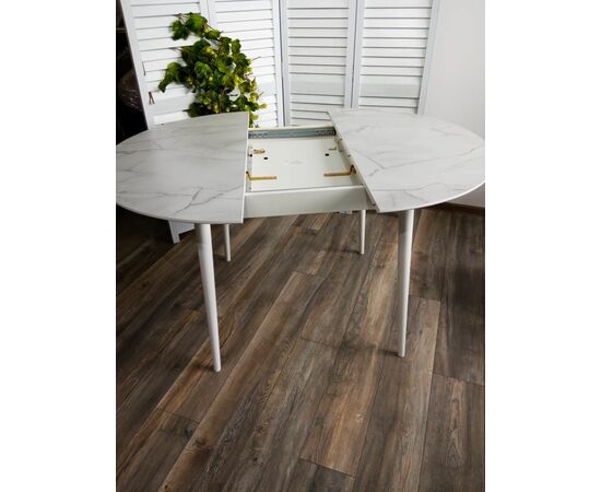 Стол BOLERO 105 см Белый Мрамор, HPL / Белый М-City, изображение 3 | Интернет магазин мебели и декора LifeDekor