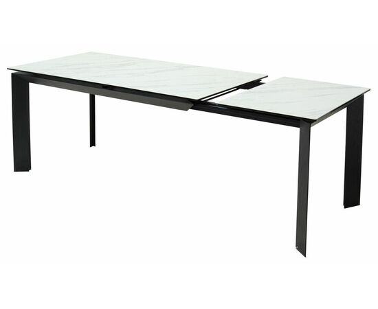Стол CREMONA 160 KL-99 Белый мрамор матовый, итальянская керамика / черный каркас М-City, изображение 6 | Интернет магазин мебели и декора LifeDekor