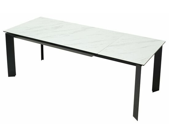 Стол CREMONA 160 KL-99 Белый мрамор матовый, итальянская керамика / черный каркас М-City, изображение 5 | Интернет магазин мебели и декора LifeDekor