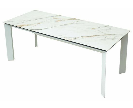 Стол CREMONA 160 KL-188 Контрастный мрамор / белый каркас М-City, изображение 3 | Интернет магазин мебели и декора LifeDekor