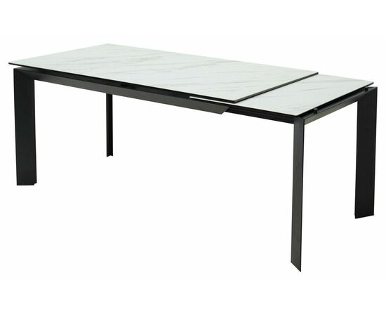 Стол CREMONA 160 KL-99 Белый мрамор матовый, итальянская керамика / черный каркас М-City, изображение 7 | Интернет магазин мебели и декора LifeDekor