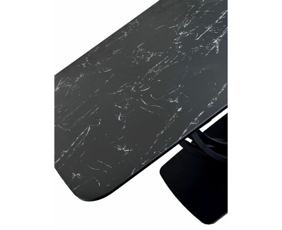 Стол MATERA 160 NERO KL-116 Черный мрамор матовый, итальянская керамика/ черный каркас М-City, изображение 2 | Интернет магазин мебели и декора LifeDekor