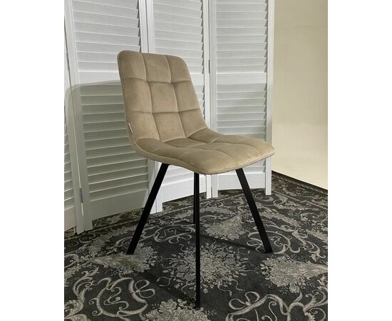 Стул CHILLI SQUARE BLUVEL-40 бежевый, велюр / черный каркас М-City, изображение 5 | Интернет магазин мебели и декора LifeDekor