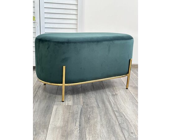 Пуф для гостиной ZEN BLUVEL-78 зеленый, велюр / золотой каркас М-City, изображение 3 | Интернет магазин мебели и декора LifeDekor