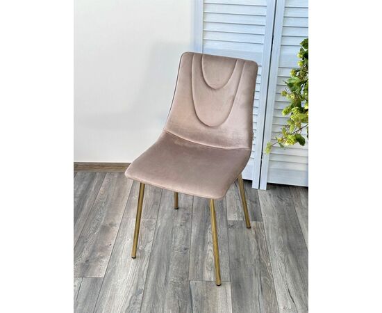 Стул ELLI BLUVEL-40 Бежевый, велюр / золотой каркас М-City, изображение 4 | Интернет магазин мебели и декора LifeDekor