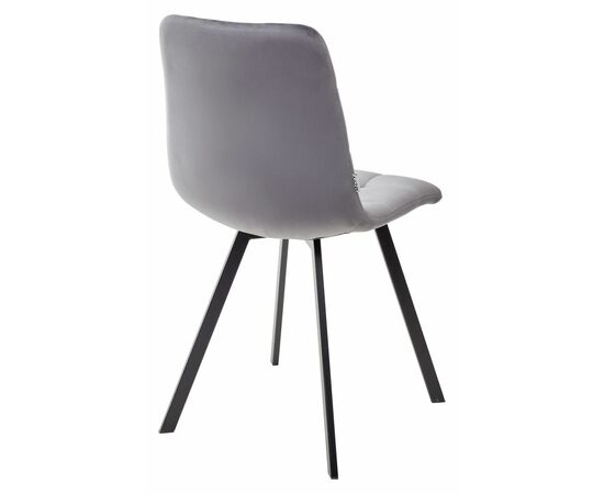 Стул CHILLI SQUARE BLUVEL-14 серый, велюр / черный каркас М-City, изображение 4 | Интернет магазин мебели и декора LifeDekor