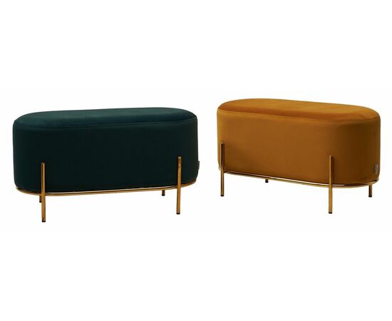 Пуф для гостиной ZEN BLUVEL-78 зеленый, велюр / золотой каркас М-City, изображение 4 | Интернет магазин мебели и декора LifeDekor