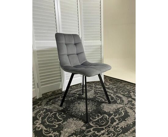 Стул CHILLI SQUARE BLUVEL-14 серый, велюр / черный каркас М-City, изображение 5 | Интернет магазин мебели и декора LifeDekor