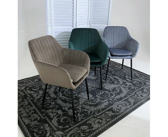 Стул ALABAMA BLUVEL-38 LATTE, велюр / черный каркас М-City, изображение 4 | Интернет магазин мебели и декора LifeDekor