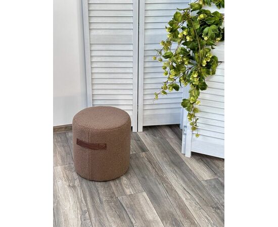 Пуф для гостиной HARTA NINI-02 Тауп, teddy  / TKS-03 темно-коричневый, экокожа М-City, изображение 3 | Интернет магазин мебели и декора LifeDekor