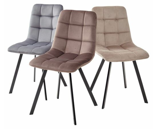 Стул CHILLI SQUARE BLUVEL-40 бежевый, велюр / черный каркас М-City, изображение 2 | Интернет магазин мебели и декора LifeDekor