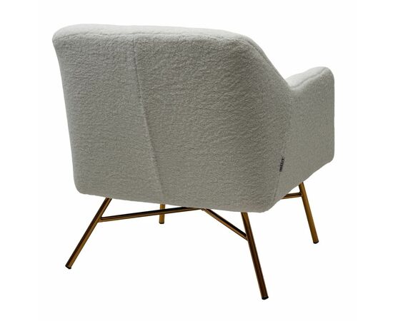 Кресло SHEEP NINI-01 Белый, teddy / золотой каркас М-City, изображение 3 | Интернет магазин мебели и декора LifeDekor