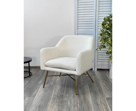 Кресло SHEEP NINI-01 Белый, teddy / золотой каркас М-City, изображение 9 | Интернет магазин мебели и декора LifeDekor