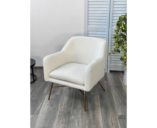 Кресло SHEEP NINI-01 Белый, teddy / золотой каркас М-City, изображение 8 | Интернет магазин мебели и декора LifeDekor