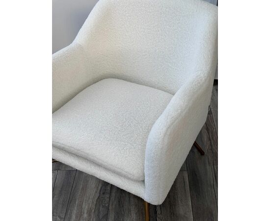 Кресло SHEEP NINI-01 Белый, teddy / золотой каркас М-City, изображение 7 | Интернет магазин мебели и декора LifeDekor