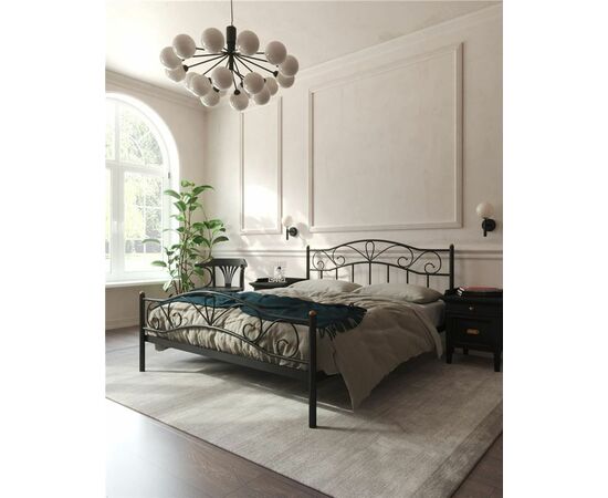 Кровать с изножьем "Глэдис"  (180х200/ноги металл/цвет Черный) | Интернет магазин мебели и декора LifeDekor