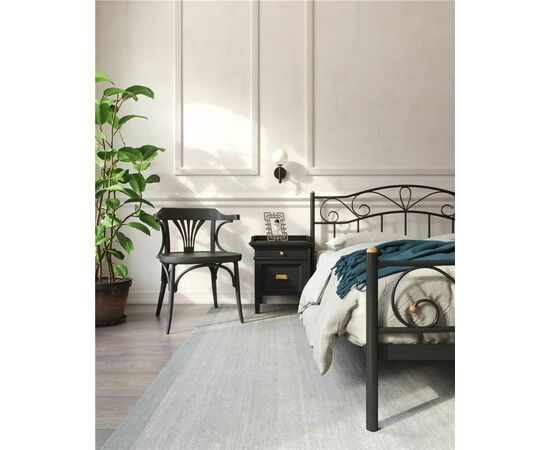 Кровать с изножьем "Глэдис"  (180х200/ноги металл/цвет Черный), изображение 2 | Интернет магазин мебели и декора LifeDekor