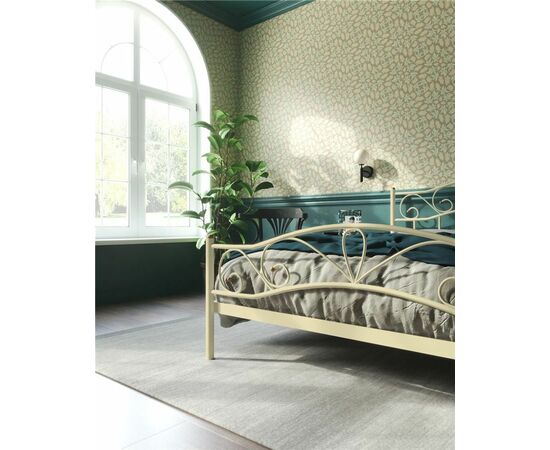 Кровать с изножьем Глэдис  (180х200/ноги металл/цвет Бежевый), изображение 3 | Интернет магазин мебели и декора LifeDekor