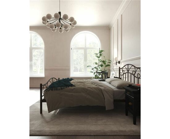 Кровать с изножьем Глэдис  (180х200/ноги металл/цвет Коричневый бархат), изображение 3 | Интернет магазин мебели и декора LifeDekor