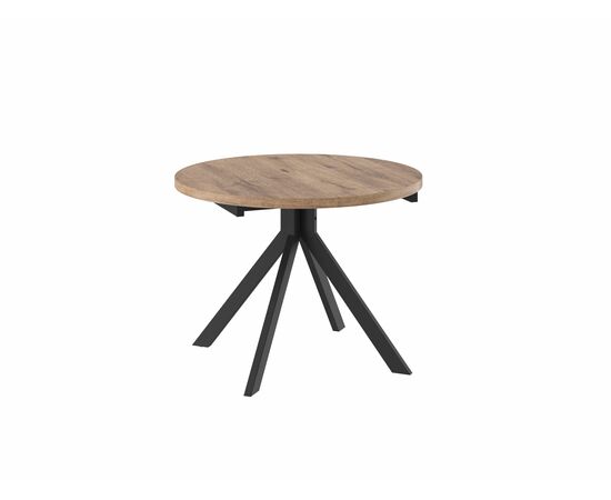 Стол Рондо D90, Дуб Веллингтон/черный | Интернет магазин мебели и декора LifeDekor