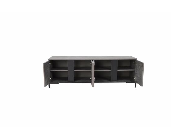 Тумба ТВ НЕКСТ - 1 Камень темный, Черный, изображение 10 | Интернет магазин мебели и декора LifeDekor