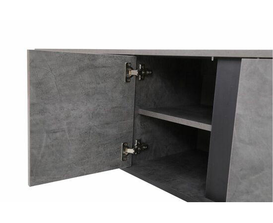 Тумба ТВ НЕКСТ - 1 Камень темный, Черный, изображение 8 | Интернет магазин мебели и декора LifeDekor